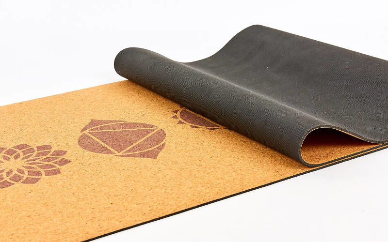 Коврик для йоги (пробка + каучук) 183х61х0.4 см Record 7156 (3307)