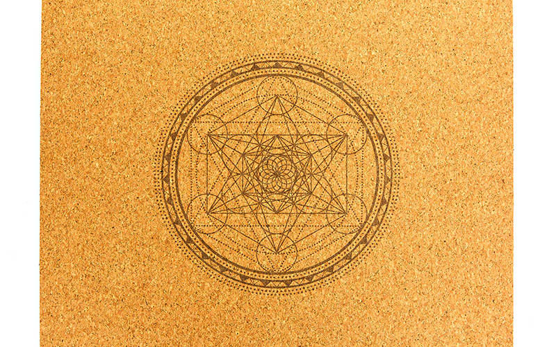 Коврик для йоги (пробка + каучук) 183х61х0.4 см Record 7156 (3307)