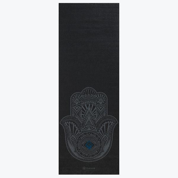 Коврик для йоги 173x61x0.4 см PVC Gaiam Grey Hamsa 61971 (5811)