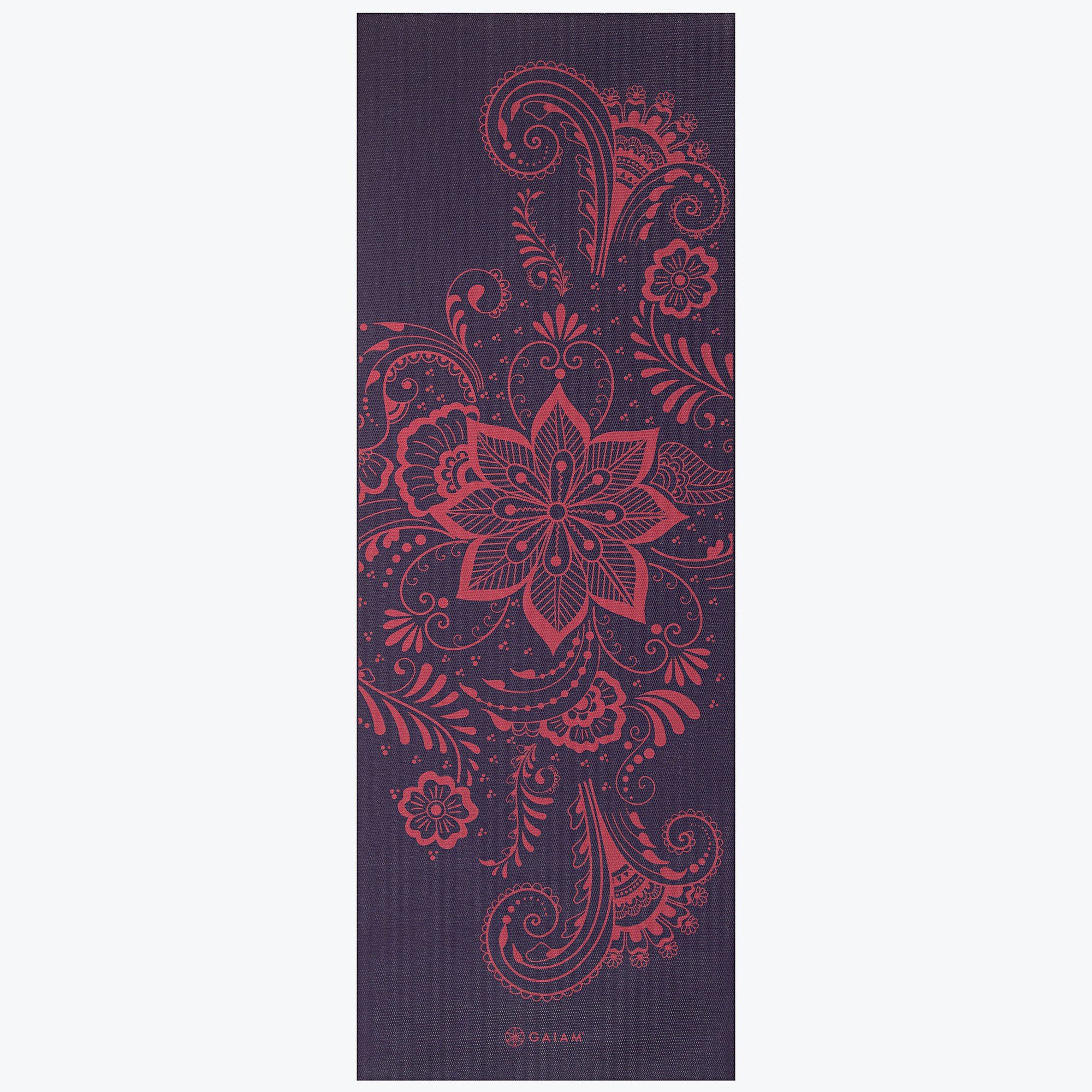 Saltea yoga 173x61x0.6 cm PVC Gaiam Aubergine Swirl 62892 (5820)