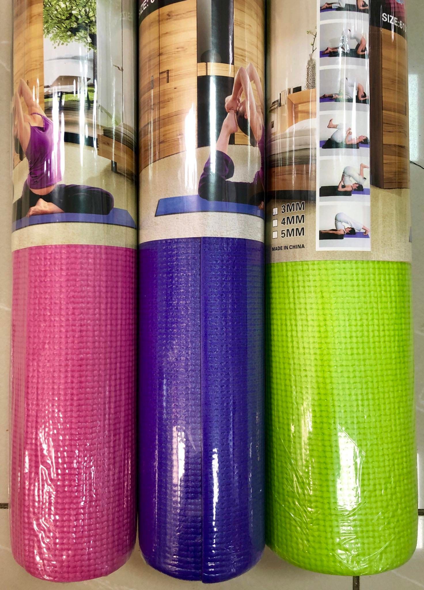 Коврик для йоги 173х60х0.3 см PVC S124-24 / YG-015-03 (3229)