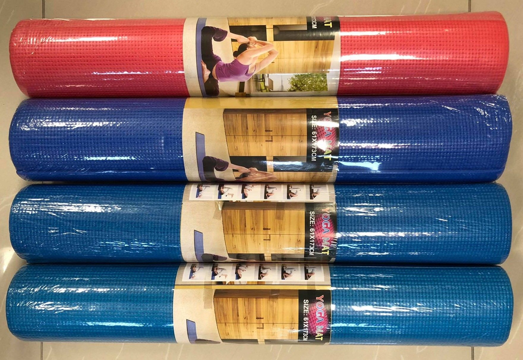 Коврик для йоги 173х60х0.5 см PVC YG-016 (8634)