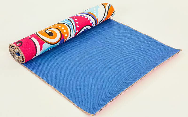 Коврик для йоги и фитнеса замшевый PVC 173х61х0.6 см  6873 (3306)