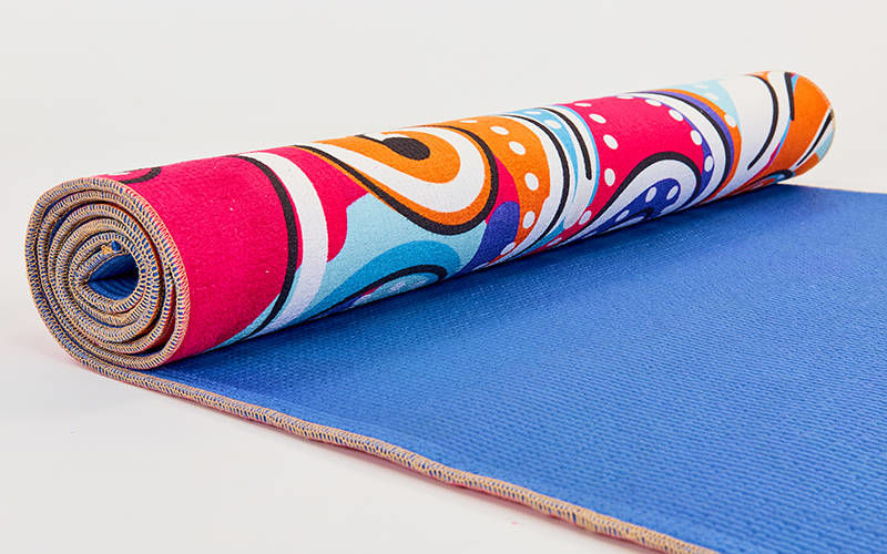 Коврик для йоги и фитнеса замшевый PVC 173х61х0.6 см  6873 (3306)