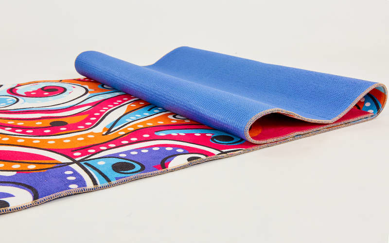 Коврик для йоги и фитнеса замшевый PVC 173х61х0.6 см  6873 (3306)