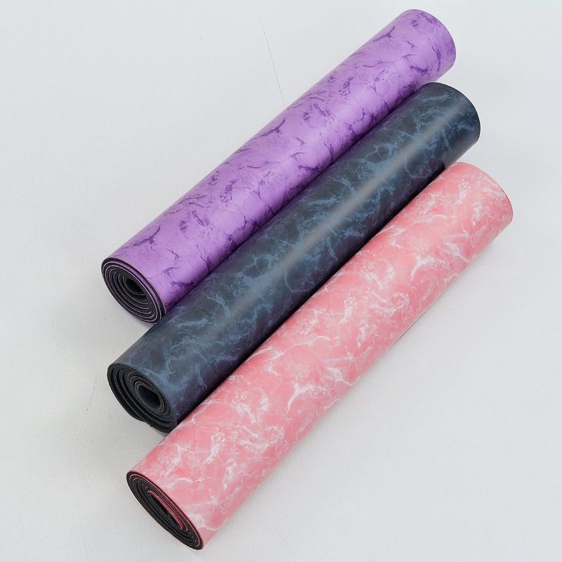 Коврик для йоги 183х68х0.5 см PU 0566 black (3310)