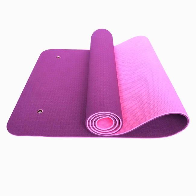 Коврик для йоги с люверсами 182х65х0.6 см TPE (2450)