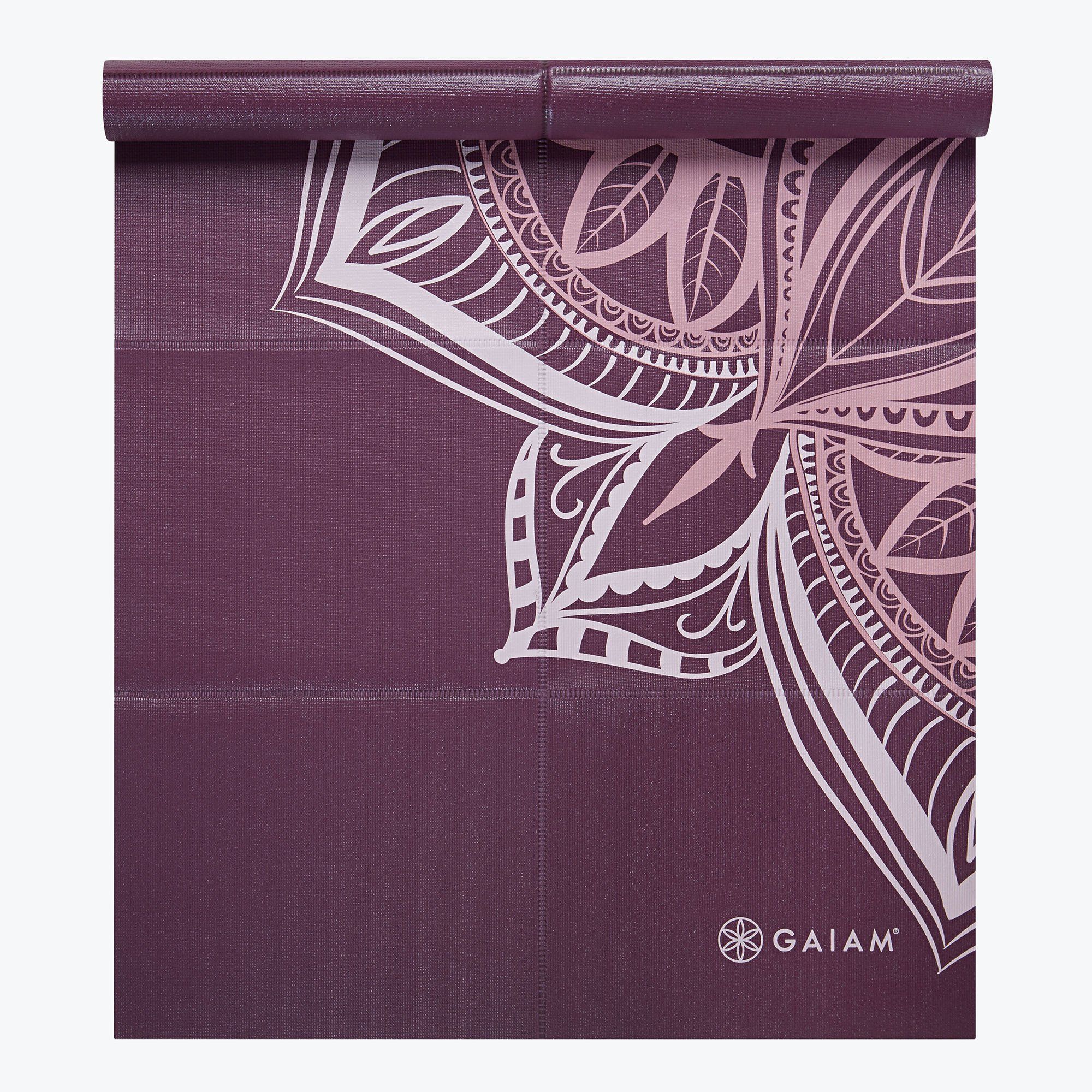 Коврик для йоги складывающийся 173x61x0.2 см PVC Gaiam Foldable Cranberry Point 63640 (5827)