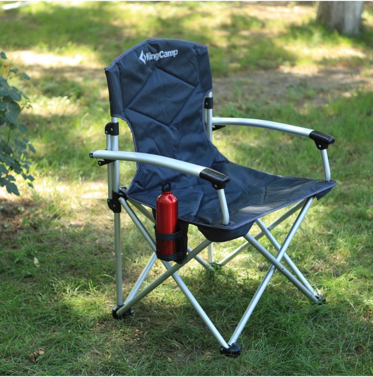 Scaun pliabil pentru odihna si turism KM3808 BLACK STRIPE (1006)