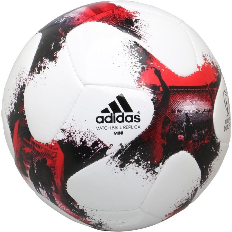 Мяч футбольный Adidas EUROPEAN QUALIFIERS MINI AO4838 white/black-red (2349)