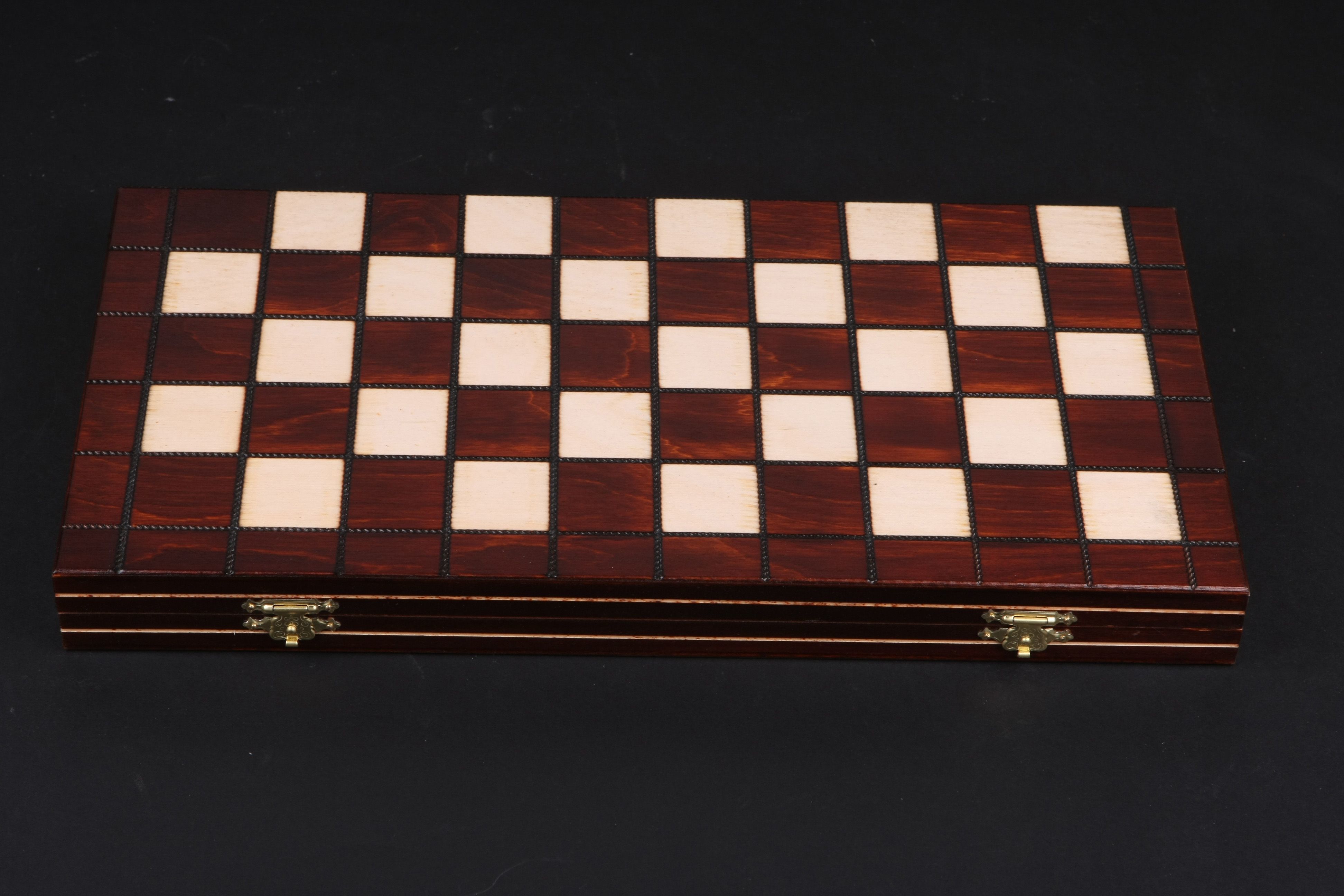 Шашки деревянные 40x40x2 см, 1.30 кг DAX (6105)