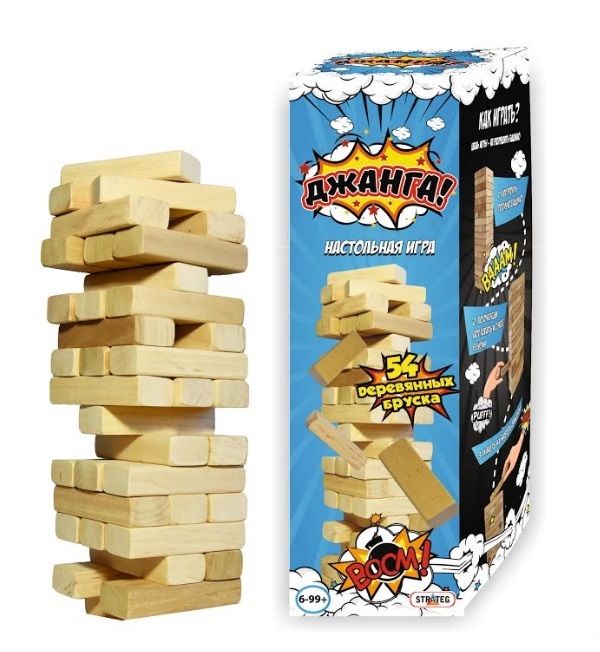 Настольная игра "Джанга", 54 дер. бруска 4820175996375 (3241)