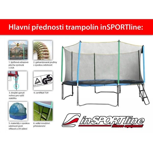 Trambulina (plasa + scara) d=460 cm (max. 150 kg) Spartan 987 (3692)