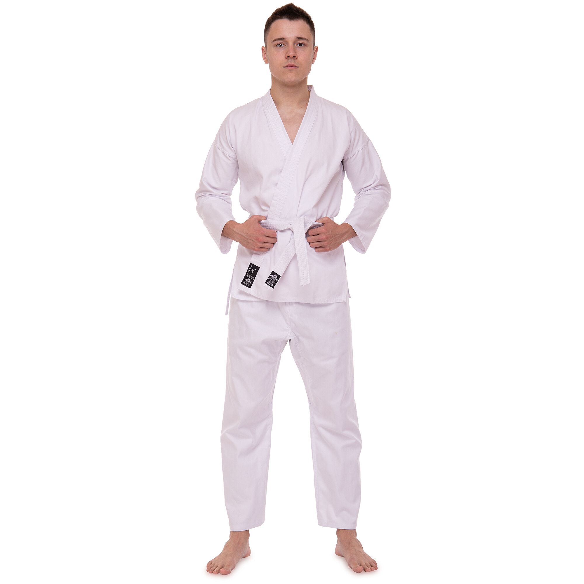 Кимоно для карате / тхэквондо хлопковое р.140 см, 240 г/м2 MA-0016 / MA-0018 / BO-1643 (9412)