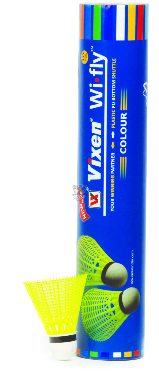Fluturasi badminton nylon (10 buc.) Vixen yellow (6584)