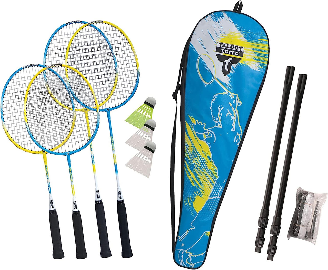 Set badminton (4 palete + 3 fluturasi + plasa + husa) Family 449415 (9078)