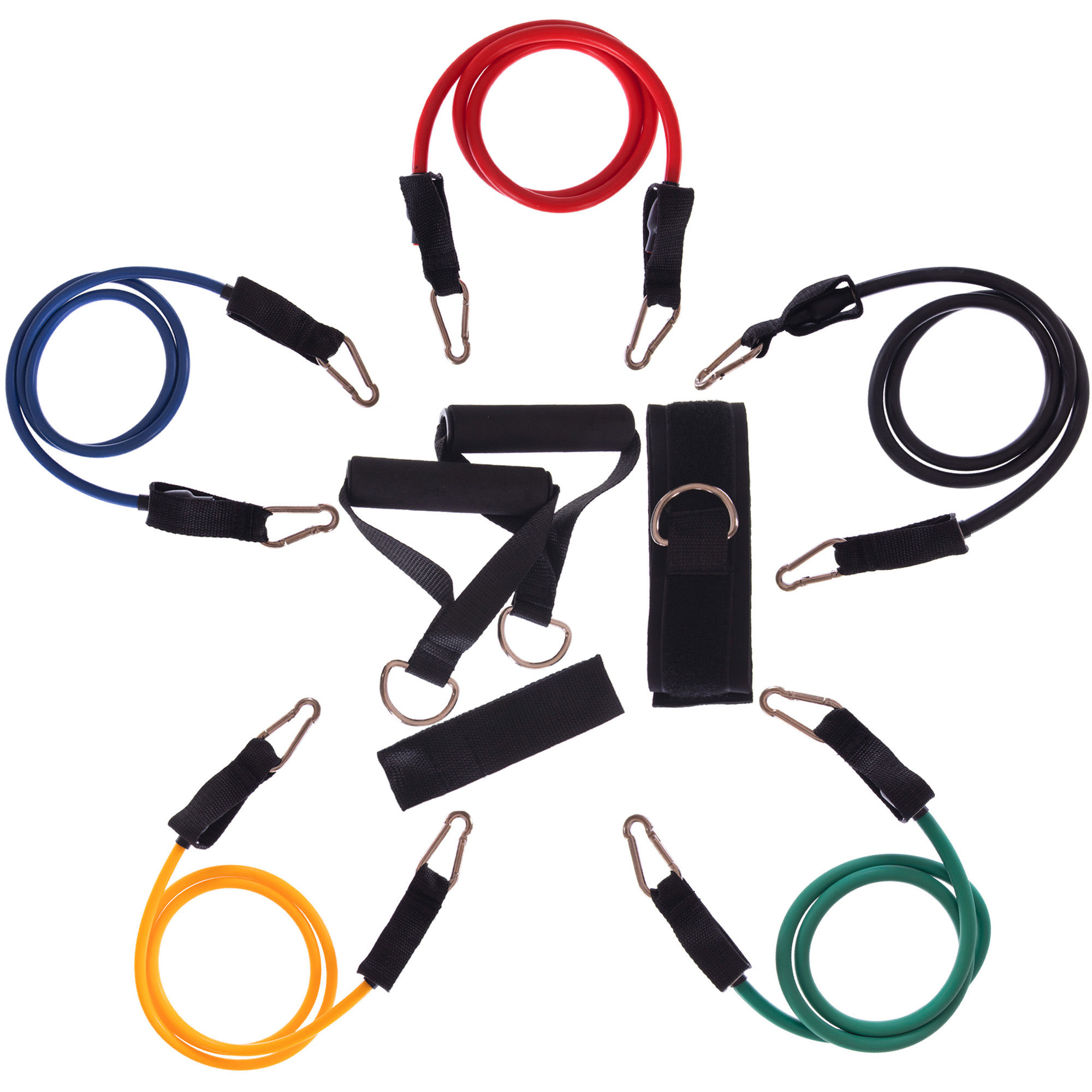 Набор эспандеров (5 жгутов + ручки) Double Cube ET-501 (5571)