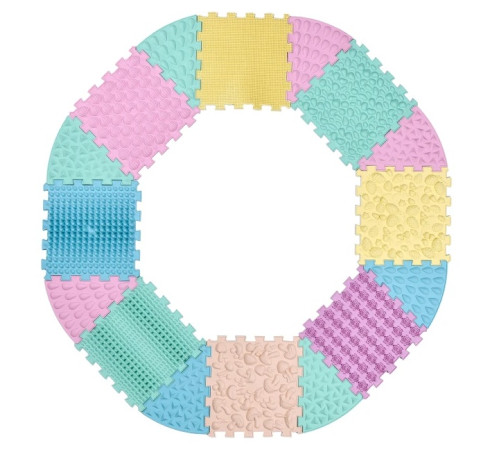 Covoras masaj picioare / Ortopazl "Pastel" (16 buc.) Ortek 12900 (13240)