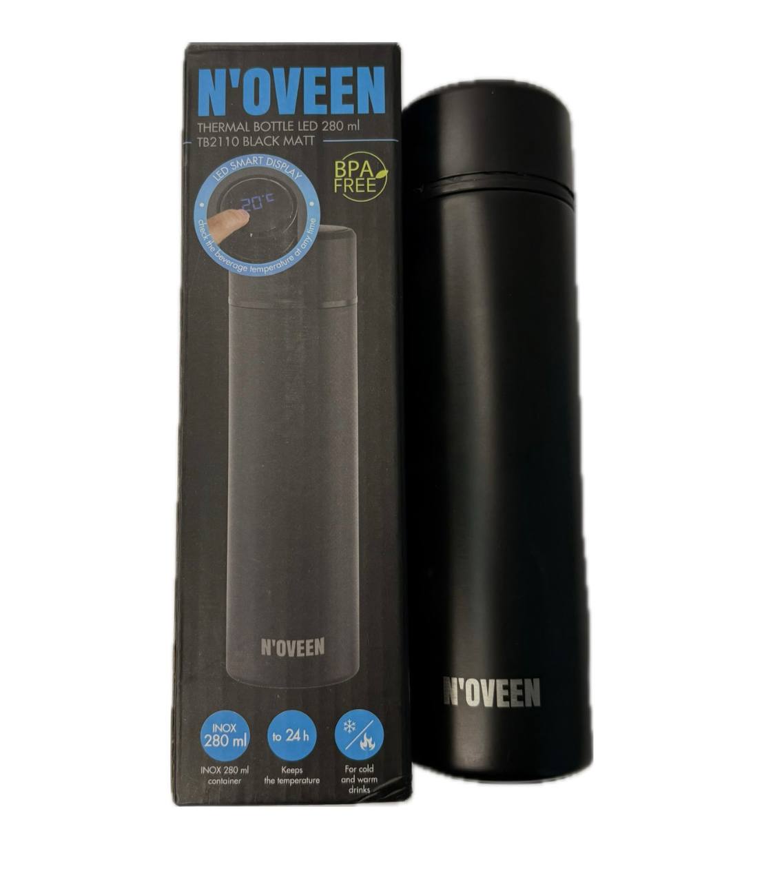 NOVEEN Thermos LED TB2110 280 ML, Black Mat