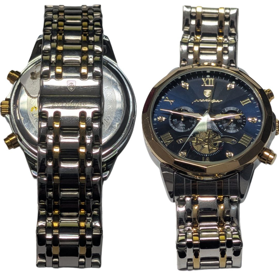 Poedagar 938 For Men - Silver Gold Blue