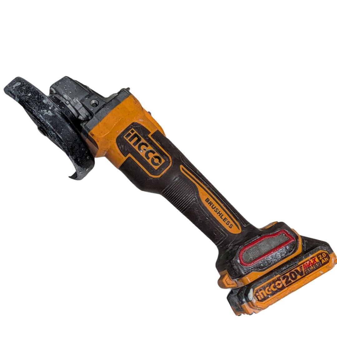 Угловая шлифмашина на аккумуляторах BLmotor 20V/1*4.0Ач 115mm INGCO CAGLI211541 +Шуруповёрт аккумуляторный ударный INGCO CIDLI20668 20В 2Ач