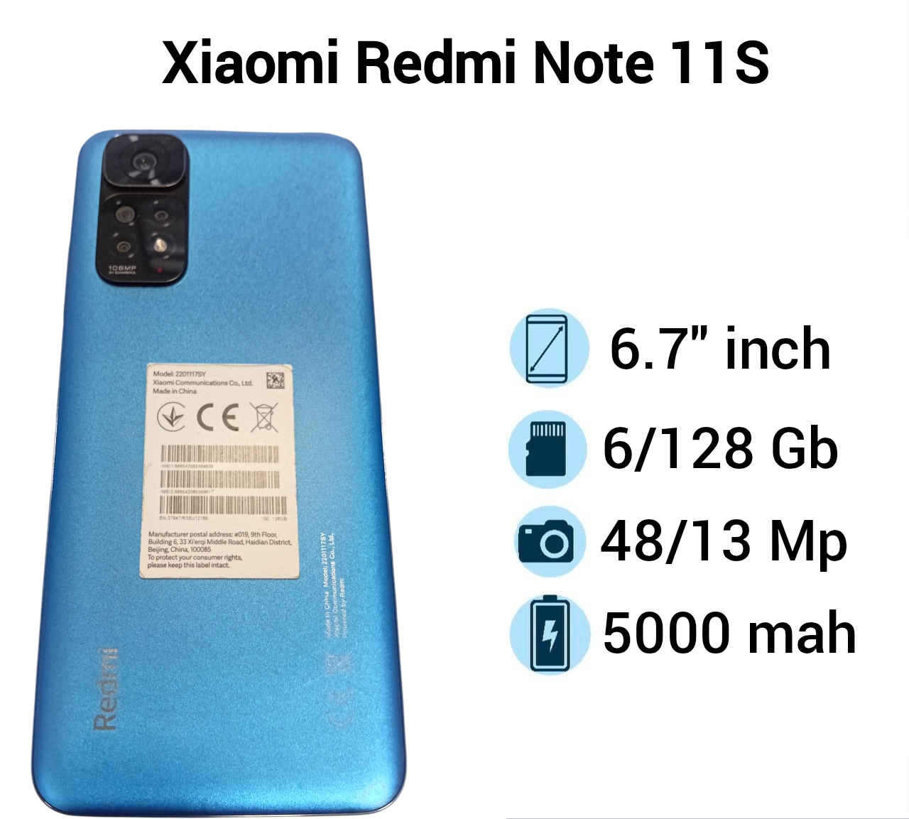 Redmi Note 11S 6 GB/ 128 GB/ Dual SIM/