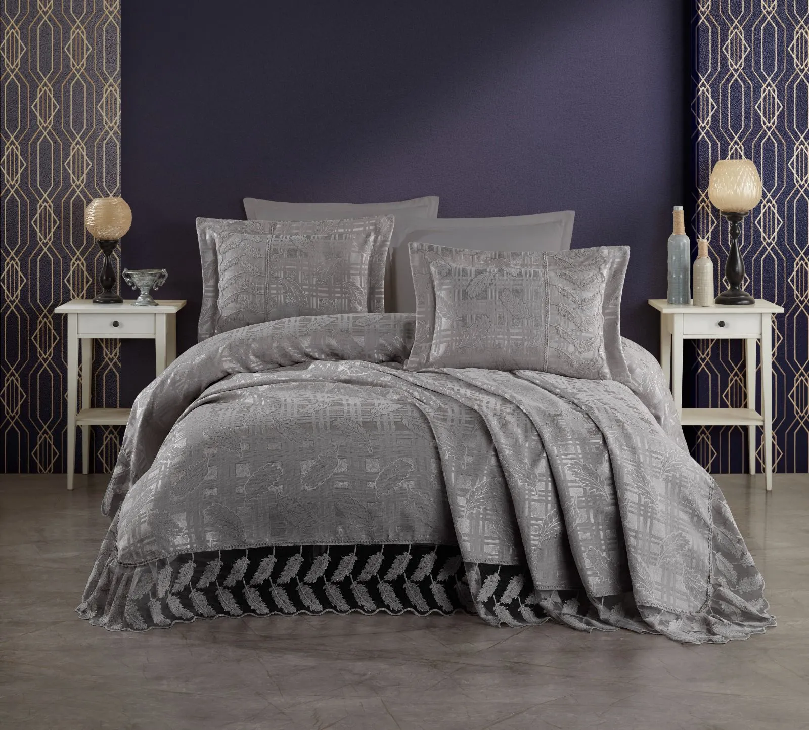 Set cuvertura cu 2 fete de perna (240x260/50x70)