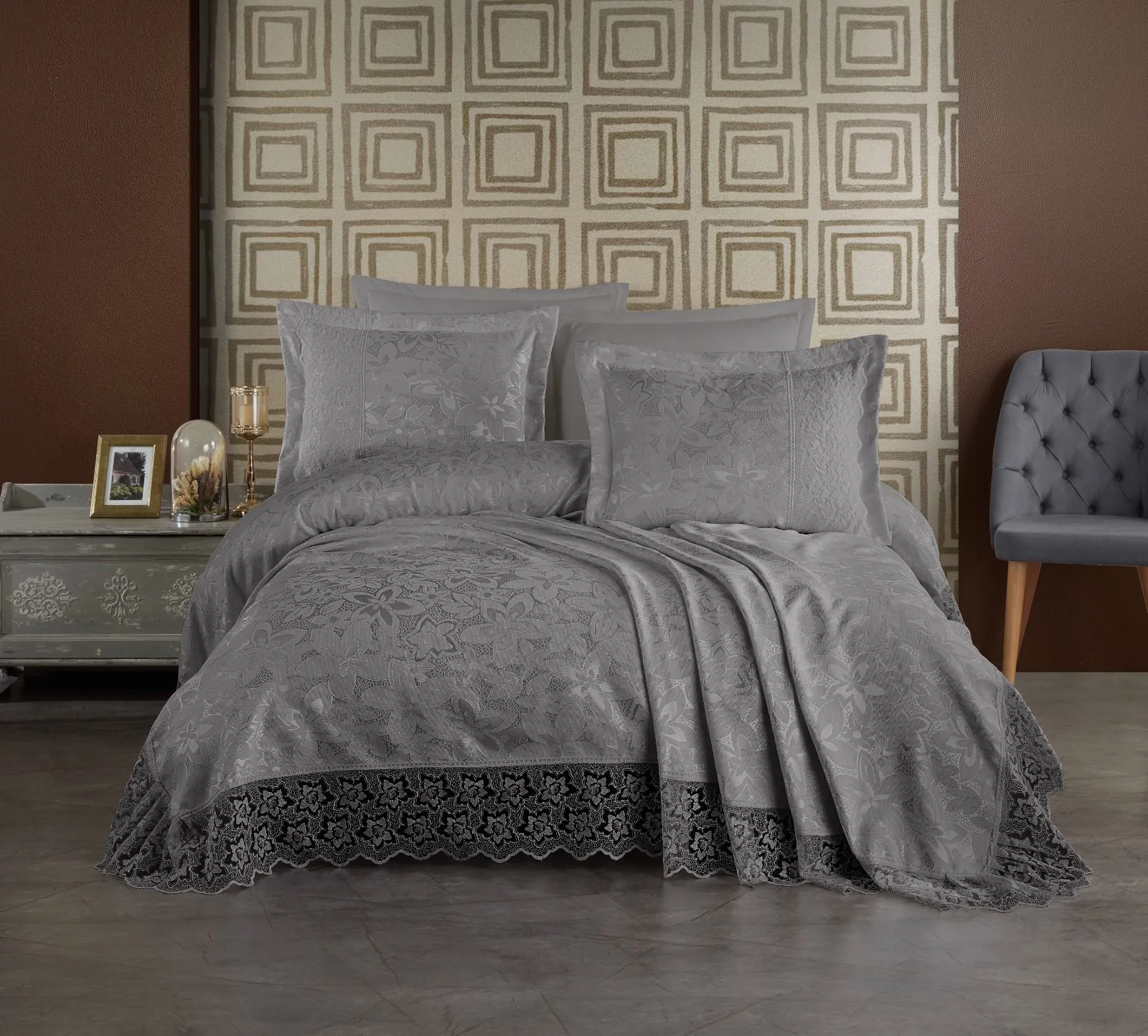 Set cuvertura cu 2 fete de perna (240x260/50x70)