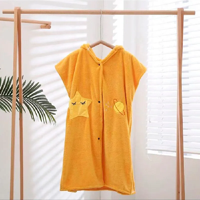 Halat plaja copii cu gluga (70x140)