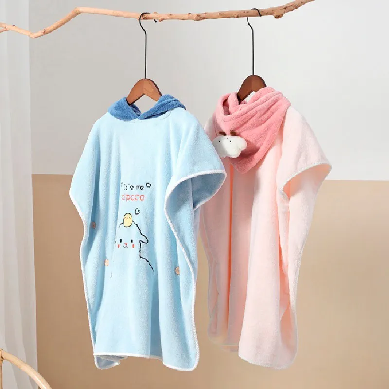 Halat plaja copii cu gluga (70x70)