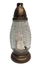 Candela sticla 27 cm x 80 g x 30 ore