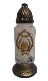 Candela sticla 29 cm x 90 g x 32 ore