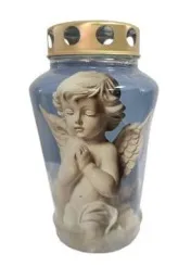 Candela sticla 17.5 cm x 70 g x 25 ore