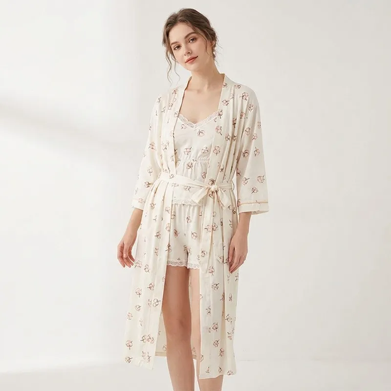 Set Dame (halat cu pijama) (S-2XL)