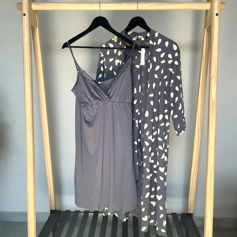 Set Dame (halat cu camasa de noapte) (S-2XL)