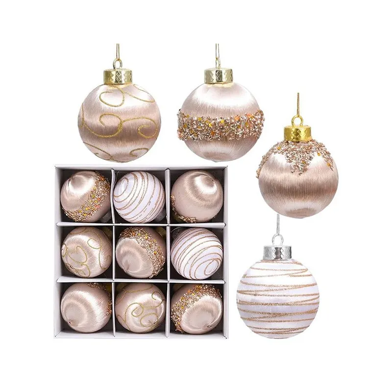 Набор из 9 елочных шаров 8 см