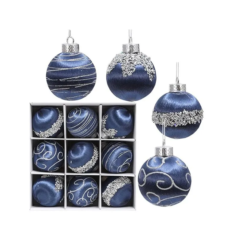 Набор из 9 елочных шаров 8 см