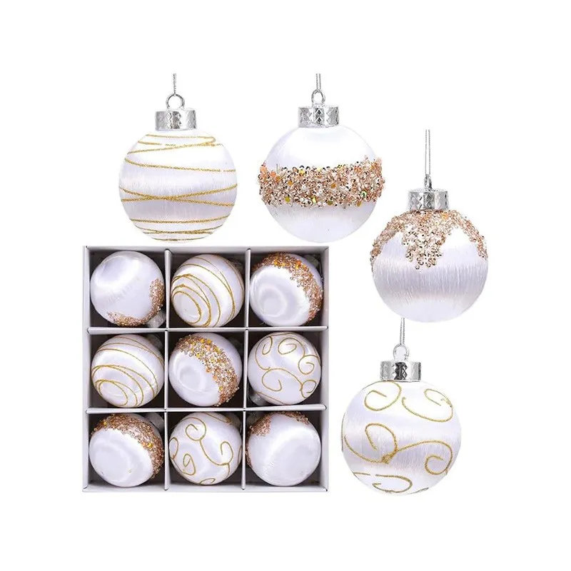 Набор из 9 елочных шаров 8 см