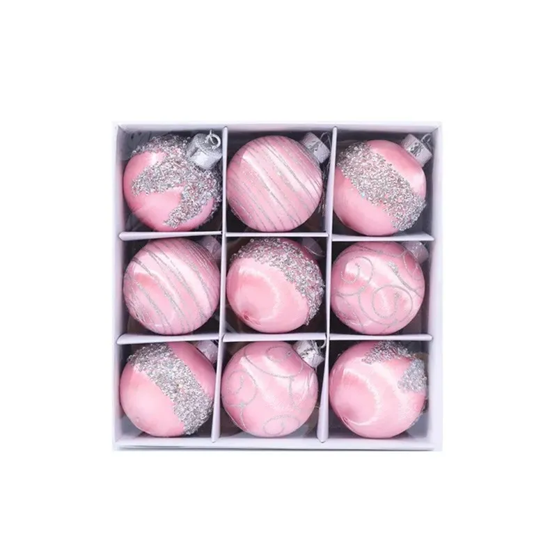 Набор из 9 елочных шаров 8 см