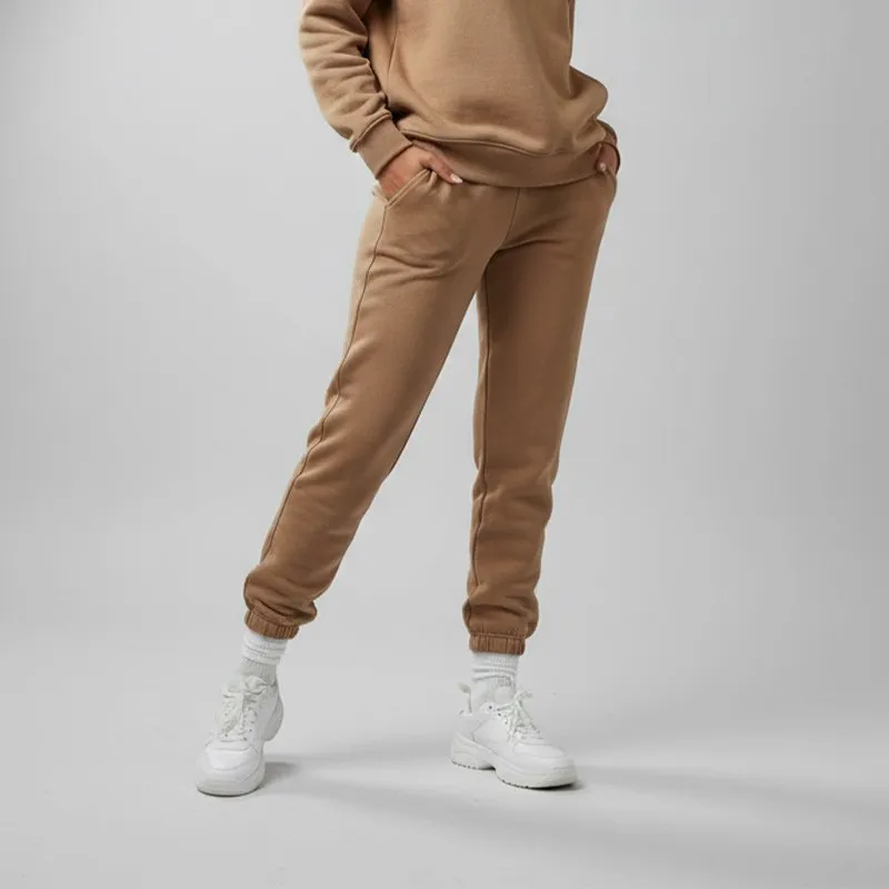 Pantaloni sport Dame capucino cu elastic (48-56)