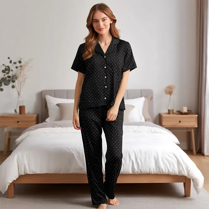 Pijama Dame (camasa m.scurta cu pantaloni) (48-56)