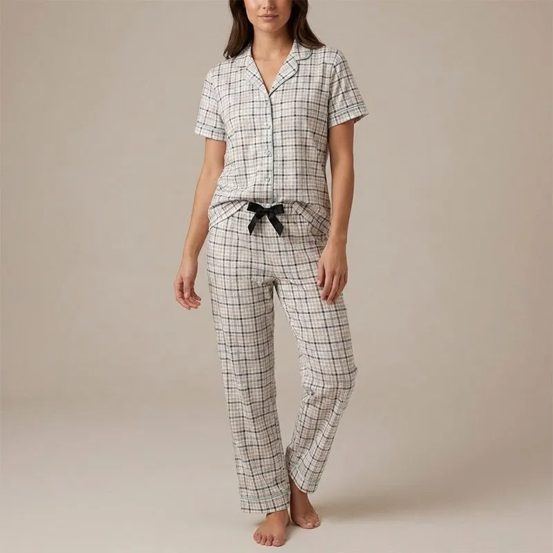 Pijama Dame (camasa m.scurta cu pantaloni) (S-2XL)