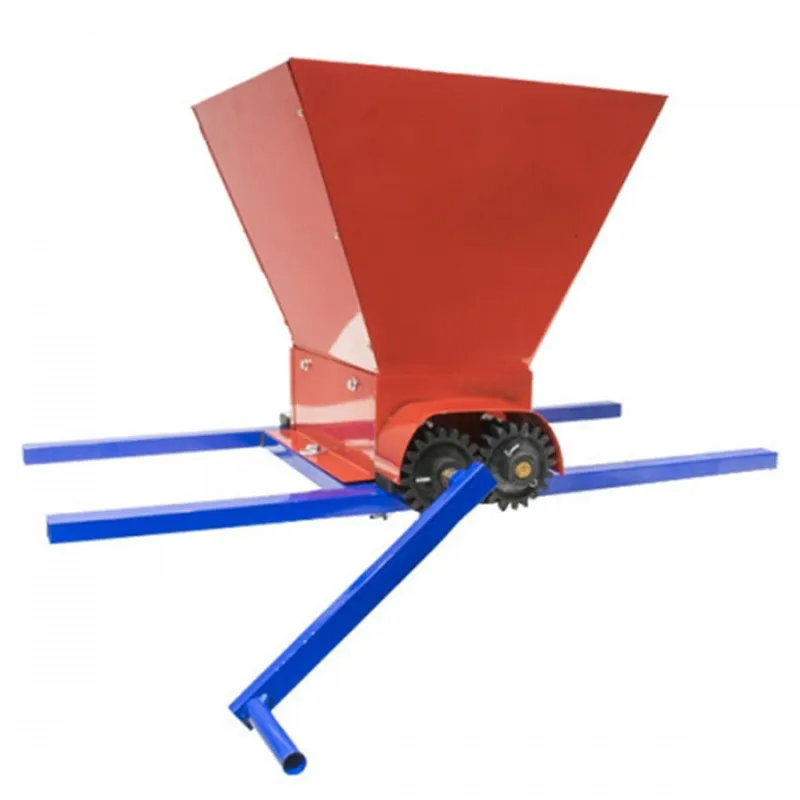 Zdrobitor de struguri manual (albastru cu rosu)