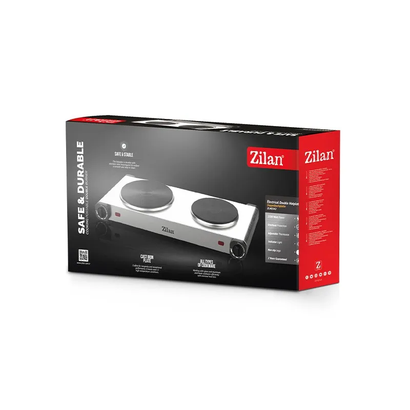 Плита электрическая из нержавеющей стали 2 варочные поверхности