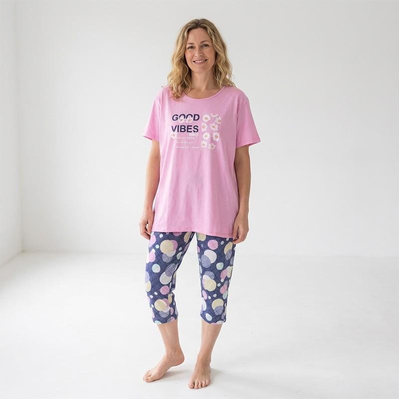 Pajama Dame (maiou cu pantaloni 3 sferturi) (48-56)