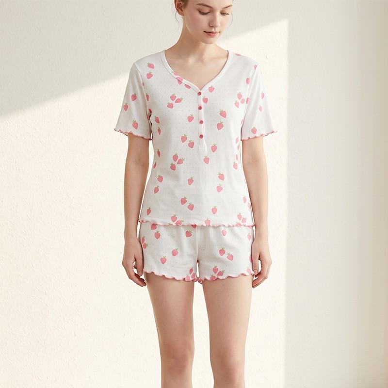 Pijama Dame (tricou cu sorti) (S-2XL)