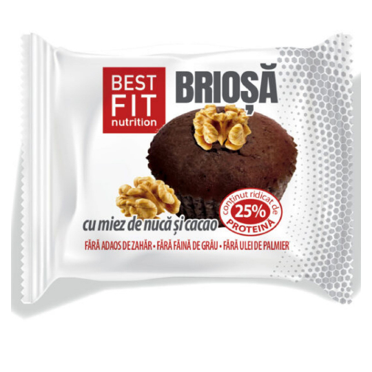 Высокобелковый кекс с орехами и какао 60гр