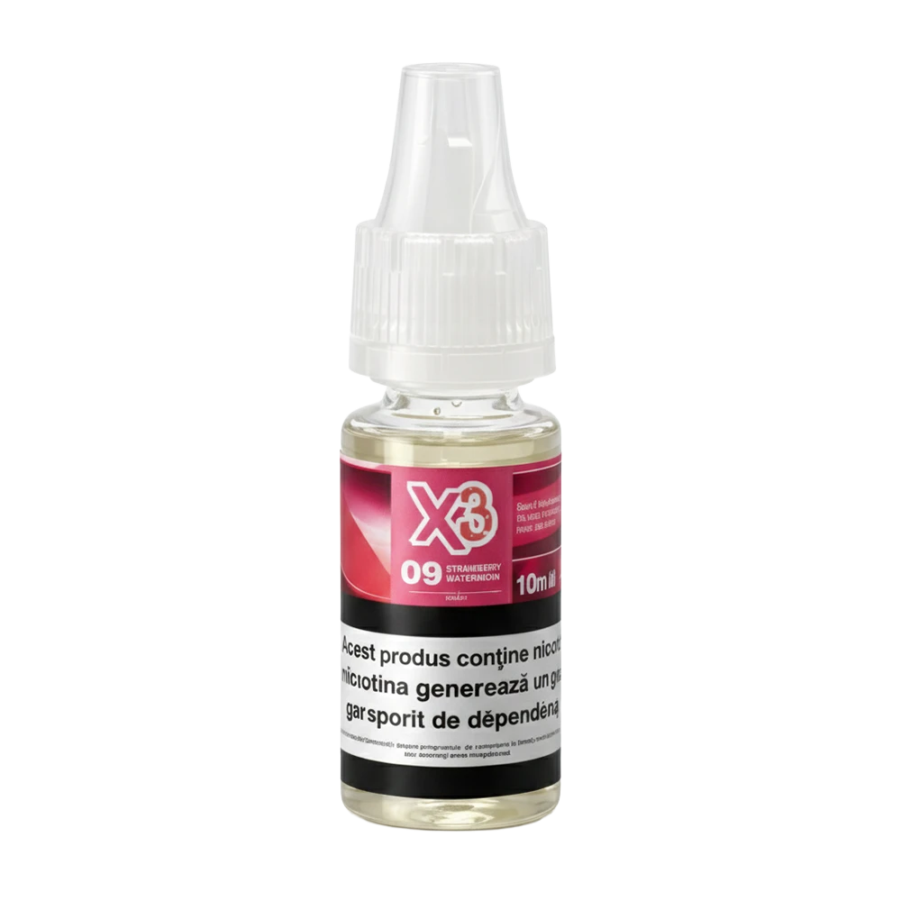 X3 E-Liquid 10 ml. Strawberry Bubblegum Ice #9
