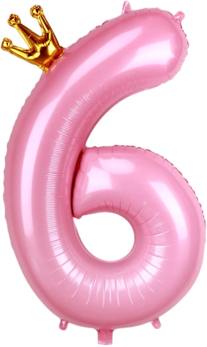 Цифра фольга Crown Pink 6