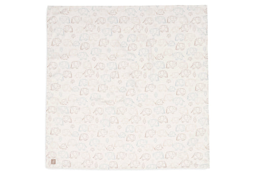 Pelinci muselina Jollein 115x115cm Elephant Tales (2pack)